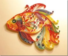 a colorful fish with swirls and bubbles on it's body is depicted in this artistic painting