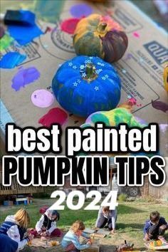 Best Way To Paint A Pumpkin, How To Paint Halloween Pumpkins, Paint A Pumpkin Station, Preschool Painted Pumpkins, Pumpkin Painting Party Supplies, Pumpkin Painting For Preschoolers, Classroom Pumpkin Painting, Best Way To Paint Pumpkins, How To Paint Pumpkins Diy