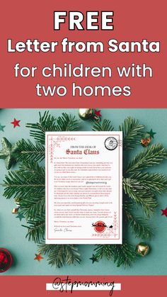 a letter from santa for children with two homes