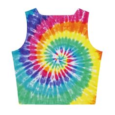 Show off your hippie vibes with this trendy rainbow tie dye crop top. The perfect top for fun music festivals, summer vacations and day trips. GENERAL DESCRIPTION:Soft and stretchy cropped tank top with a comfortable body hugging fit. If you require a tighter fit we recommend sizing down but please check the measurements in the size guide before making your purchase.STYLE GUIDE• Sleeveless crop top• Form fitting but not tight• Soft and stretchy material• Inside whiteMATERIAL• 82% polyester/18% s Multicolor Crop Top For Vacation, Multicolor Cropped Top For Vacation, Tie Dye Cropped Top, Casual Multicolor Tank Crop Top, Rave Sleeveless Tank Top For Festival, Multicolor Cropped Cotton Crop Top, Multicolor Cotton Crop Top, Multicolor Sleeveless Cotton Crop Top, Sleeveless Rave Tank Top For Festivals