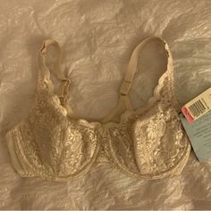 Questions? Leave A Comment Below! Plus Size Lace, Underwire Bra, Bra Sizes, Leave A Comment, Women's Intimates, Plus Size, Bra, Cream, Lace