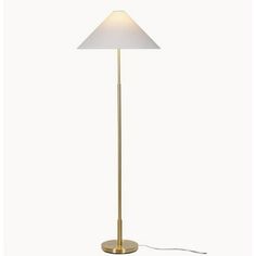 Introducing the My Texas House 64" Brass Metal Floor Lamp with White Empire Shade. This floor lamp is an elegant and sophisticated addition to your home dcor. The gold brass finish and elevated design helps you to capture the My Texas House style in your own home. This lamp is fitted with a 72-inch clear power cord and a 2-way rotary switch on the socket. The soft white empire shade elevates the look and feel of this timeless lamp. This floor lamp does not include a light bulb but supports up to Brushed Gold Floor Lamp, Nursery Floor Lamp, Black Metal Floor Lamp, Modern Arc Floor Lamp, Floor Lamp White, My Texas House, Tall Floor Lamps, Large Floor Lamp, Metal Floor Lamp