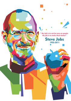 an image of steve jobs with the quote steve jobs