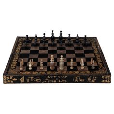 a chess board with several pieces on it