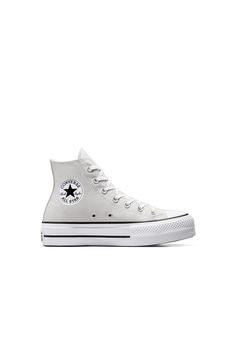 Converse Chuck Taylor All Star Lift High Top Barely Grey Comfortable High-top Converse Canvas Shoes, Grey Platform Converse, Light Grey Converse, Light Gray Platform Converse, Casual Gray Converse High-top Sneakers, Grey High Top Converse, Gray Converse High-top Sneakers With Round Toe, Platform Chucks, Grey Converse