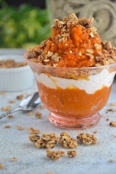 healthy pumpkin desserts with text overlay that reads 17 healthy pumpkin desserts