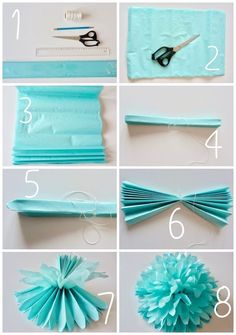 how to make tissue paper pom poms