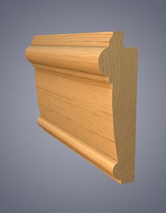 the corner of a wooden corbge with wood graining on it's sides