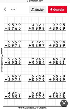 the printable worksheet for adding numbers to ten and two digit ones in one place