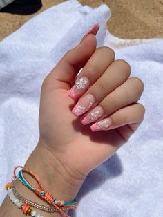 There's a new beauty trend taking over Instagram and it's absolutely stunning. Say hello to "quartz nails". Pink And White Hawaii Nails, Coffin Nails Hibiscus, Summer Gel Nails Flowers, Hawaiian Flower Nails Coffin, Cute Hibiscus Nails, Summer Nails With Hawaiian Flowers, Acrylic Summer Nails 2024, Cute Nails For Cruise, Hawaii Nails Coffin