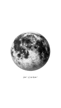 a black and white photo of the moon with writing on it that says, love you