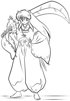 InuYasha Coloring Page Zicxa Photos Anime Lineart, 90 Anime, Anime Head, Popular Manga, Pokemon Coloring Pages, Coloring Sheets For Kids, Fall Coloring Pages, Pokemon Coloring, Popular Anime