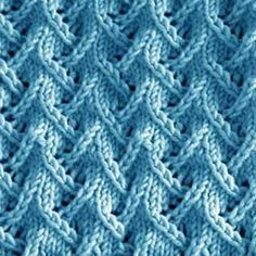 a blue knitted blanket is shown in close up