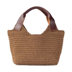 "This product is named as \"Mira\" : a nice gift to spoil yourself and your belovings. macrame knotted bag eleborated with real nice leather handle and pocket.  high quality distressed original leather gets better over time. the more you use it, the better it looks. Dimensions :  Width:                           45 cm / 17,7 ″ Height with handle:    42 cm / 16,5 ″" Woven Leather Crochet Satchel For Daily Use, Daily Use Crochet Leather Satchel Bag, Leather Woven Crochet Satchel For Daily Use, Brown Top Handle Crochet Bag For Shopping, Macrame Crochet Tote Bag For Shopping, Crochet Macrame Tote Bag For Shopping, Casual Crochet Satchel Bag With Woven Leather, Brown Crochet Bag With Handles For Shopping, Everyday Woven Leather Bucket Crochet Bag