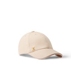 LOUIS VUITTON® - Lv Iconic Cap - Beige Luxury Beige Baseball Cap With Curved Brim, Luxury Beige Visor Baseball Cap, Louis Vuitton Caps, Louis Vuitton White Hat, Luxury Beige Baseball Cap, Light Grey Leggings, Cap Collection, Louis Vuitton Cap, Monogram Bag