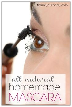 Homemade mascara: All Natural and Eye-Friendly Mascara Recipe, Homemade Mascara, Diy Deodorant, Homemade Makeup, Natural Mascara, Homemade Lotion, Home Remedies For Hair, Natural Therapy