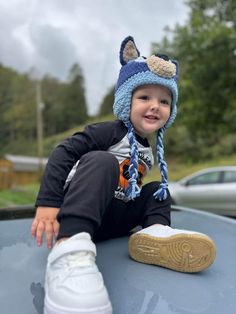 Super soft, super warm, super comfy and super cute.   Available in nb-adult. Custom Crochet, Blue Heeler, Caps Hats, Accessories Hats, Winter Hats, Super Cute, Ships, Hats, Crochet