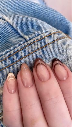 #nails #neutral Simple Fall Nails, Minimal Nails, Casual Nails, Pretty Gel Nails, Soft Nails, Fall Nail, Fire Nails, Funky Nails, Pretty Acrylic Nails