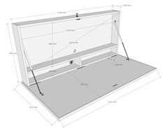 an open white box with measurements for the bottom and side drawers on it, showing how to