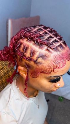 Burgundy Locs, Hairstyles Locs, Dreads Short Hair, Short Dreadlocks Styles, Short Locs, Short Locs Hairstyles, Quick Natural Hair Styles, Faux Locs Hairstyles