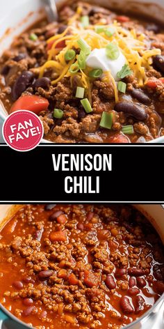 Venison Chili is a versatile and delicious dish that you can make with ground deer meat and some pantry staples. It’s perfect for the cold months of hunting season or any time you crave some comfort food. Chili Recipe Venison, Healthy Ground Deer Meat Recipes, Easy Venison Chili, Best Deer Chili Recipe, Deer Seasoning, Deer Meat Crockpot Recipes, Deer Recipes Ground, Venison Chili Recipe Crockpot, Venison Chili Crockpot