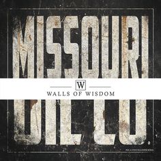 the title for wall's of wisdom by mesour, which is written in black and white