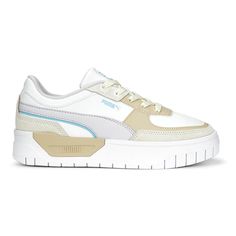 No matter where you live, California dreams do come true. This laidback kick is cushioned with TPU inserts and finished with shiny, debossed branded details for a touch of West Coast flare. $54.95 Pastel Sneakers, Puma Cali, Brighter Days, Puma White, Dreams Do Come True, White Sneakers Women, Sneakers Women, Lace Up Sneakers, Pumas Shoes