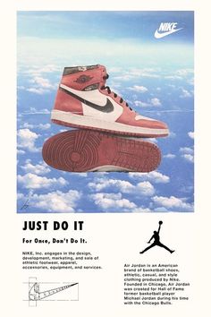 an advertisement for the nike air jordan sneakers