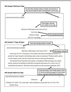 an outline for a paper with the title and page headings highlighted in black text