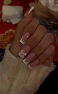 Short Nails Winter, Coquette Nail Ideas, Blue Nails Glitter, Acrilyc Nails, Nails Summer Nails, Soft Nails