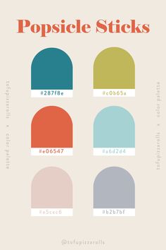 the color scheme for popsicle sticks