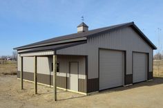 a metal building with the words metal buildings on it's front and side walls