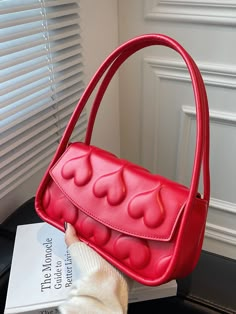 Girly Bags, Fancy Bags, Pretty Bags, Baguette Bag, Red Outfit, Cute Bags, Womens Purses, Shoulder Bag Women, Saddle Bags