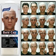 This Glatzan ultra-thin, plastic/vinyl professional bald cap is arguably the best plastic bald cap in the business. With its long neckline and its thin edges, great results are easily achieved using our simple step-by-step instructions included with the cap. Professional Premium Perfect for SFX/Theater/Halloween/Lifecasting Long Neck Instructions included Bald Caps, Bald Look, Bald Cap, Mehron Makeup, Special Fx Makeup, Theatrical Makeup, Special Effects Makeup, Fx Makeup, Stage Makeup