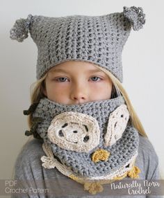 Crochet Pattern: Luna the Owl Hat and Cowl Set-Toddler, Child, & Adult Sizes-owl, dress-up, costume, hat, feather, cowl by NaturallyNoraCrochet on Etsy https://www.etsy.com/listing/385007768/crochet-pattern-luna-the-owl-hat-and Owl Face, Weather Today, Owl Hat, Crochet Sandals, Animal Hats, Knit Alpaca, Cowl Pattern, Crochet Baby Dress, Crochet Baby Booties