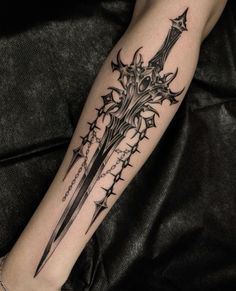 Tattoo Ideas 333, Winter Tattoos, Side Tattoos Women, Vampire Tattoo, Piece Tattoo, Knife Tattoo, Inner Arm Tattoo, Forarm Tattoos, Wicked Tattoos