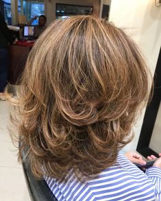 Blowout With Flicked Ends Shoulder Length Hair Balayage, Brown Shoulder Length Hair, Below Shoulder Length Hair, Shoulder Length Hair With Bangs, Layered Haircuts Shoulder Length, Medium Length Hair With Layers