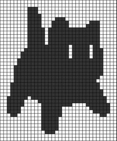 a cross stitch pattern with the shape of a horse on it's back end