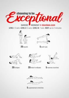 an exercise poster showing how to do the backbend and chest press up exercises