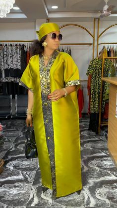 Silky Brocade bubu Dress for Women. The boubou Gown is a good choice for special occasions and gatherings like weddings, birthdays, thanksgiving, etc. Also good Style for expectant mums who want to be relaxed and look sophisticated at a special event.  Made to order and customised to fit your size. Can be made in different colours too. Start a conversation if you need further information. Brocade Bubu, Mikado Bubu, Boubou Gown, Bubu Dress, How To Dress For A Wedding, Kaftan For Women