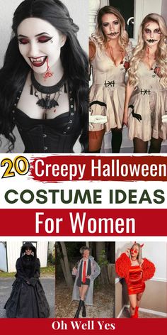 20 creepy halloween costume ideas for women that are easy to diy and great for the whole family