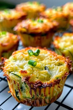 some food is sitting on a cooling rack