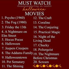 the most halloween movies to watch