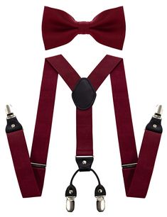 PRICES MAY VARY. Our Suspenders with a Y-back design, easy to open clip, enough strength to hold your pants up tightly. Suspender size: suspender width is 1.38"(3.5cm), length adjustable and total length Up to 42"(107cm).;Bow Tie size:2.36 inches (6cm) wide and 4.72 inches(12cm) long. Note:due to the suspender is made of elastics, there is a little color difference between suspender and bow tie. Refund: You can apply for a refund if you are not satisfied Suspender with 4 strong clips - Our suspe Package Bows, Mens Braces, Black Suspenders, Bowtie And Suspenders, Business Party, Tie Pattern, Silk Bow Ties, Silk Set, Bow Tie Set