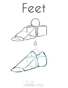 a drawing of a shoe with the words feet below it and an image of a person's foot