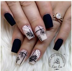 Work Nails, Acrylic Nails Coffin Short, Short Acrylic Nails Designs, Elegant Nails, Luxury Nails, Classy Nails, Floral Nails, Fancy Nails