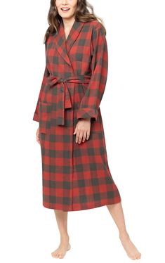 PRICES MAY VARY. Lightweight Warm Style - The perfect fall and winter women's flannel robe featuring 100 percent brushed cotton that offers supreme warmth without the bulk; Made with premium-quality cotton flannel that has been yarn-dyed to ensure that it maintains its vibrancy wear after wear, wash after wash Classic Features - Traditional plaid design that's excellent for the holidays or year-round wear; Features a straight hem and wrap belt so you can wear it open or closed Find the Perfect S Flannel Robe, Womens Bathrobes, Robe Women, Wrap Belt, Flannel Women, Plaid Design, Brushed Cotton, Cotton Flannel, Fall And Winter