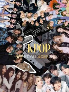 kpop collage with many people in the background