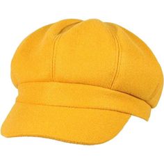 a yellow hat is shown against a white background