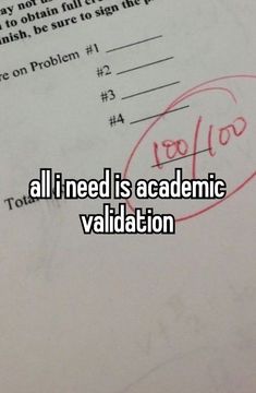 someone wrote all i need is academy valadan on paper with the word, all i need is academic